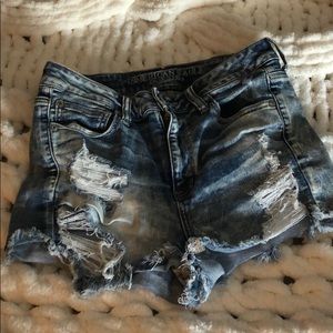 american eagle size 10 ripped jean shorts